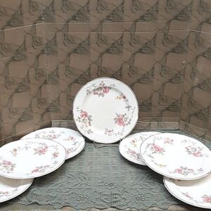 7 vintage "Blossom Time" bread and butter plates by Edwin Knowles